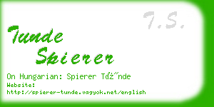 tunde spierer business card
